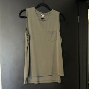 Olive Sleeveless Top